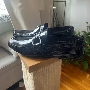 Salvatore Ferragamo Gancini Black Side Buckle Patent Leather Mens Loafers Sz 9 Gancini loafer - Men | Ferragamo main image 3